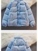 Hong Kong Retro Waffle Cotton Jacket for Petite Women – Winter Loose Fit, Thickened Stand Collar Coat