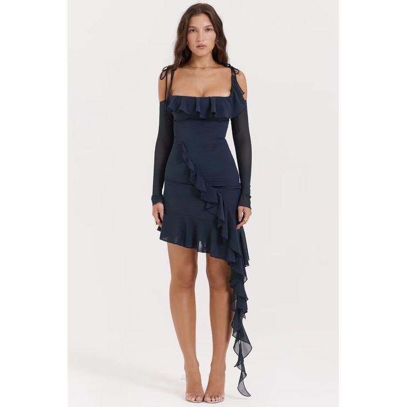 

Houseof Irregular Slim-Fit Long Sleeves Suspender Skirt Navy blue L