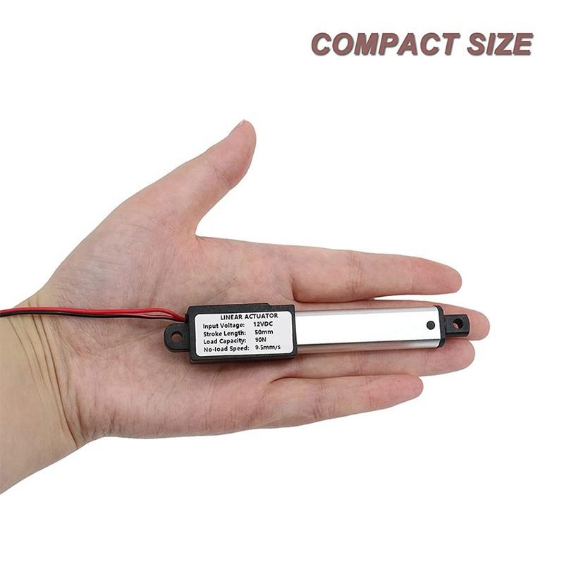 2 Inch 12V 9.5mm/S Electric Push Rod Linear Actuator Stroke Micro-Linear Actuator Electric Waterproof Actuator Motor