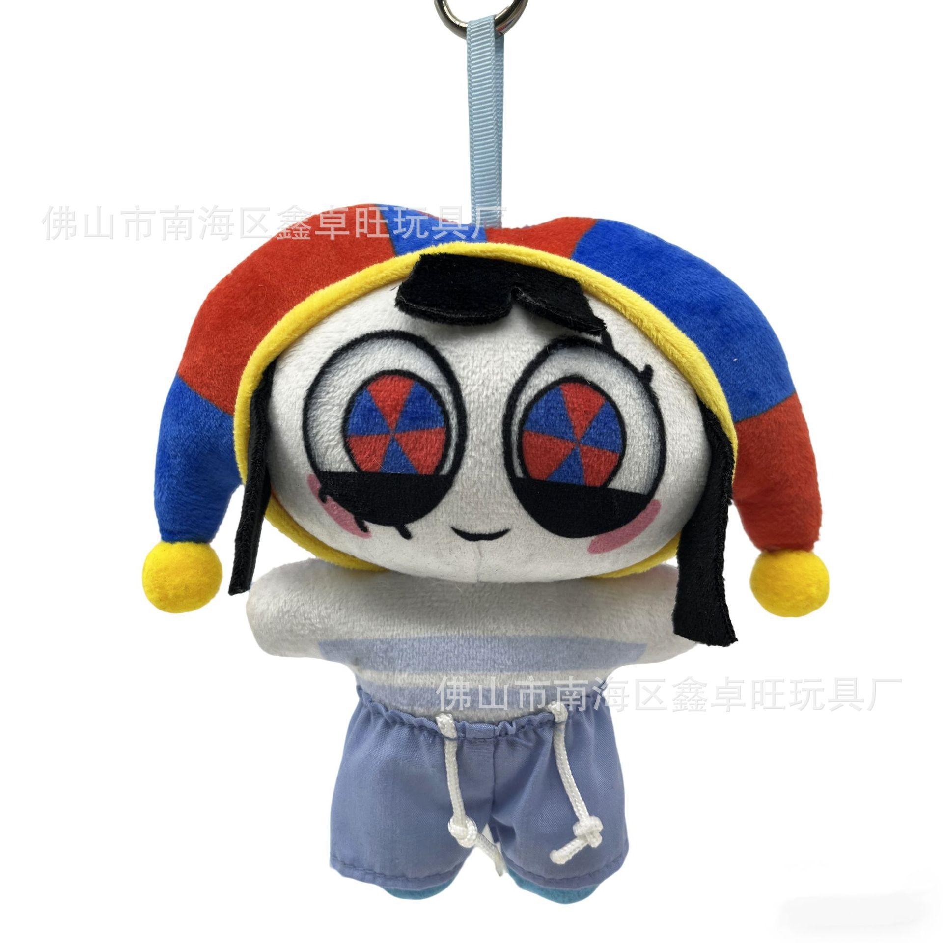 17cm Het Verbazingwekkende Pomni Pluche Speelgoed Gevuld Poppetje Schattig Zacht Pluche Sleutelhanger Hanger Voor Circusfans Cadeau Huisdecoratie black