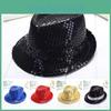 Trilby Hut Paillettenkappe Pailletten Tanzparty Kostüm Mj Jazz Fedora Performance