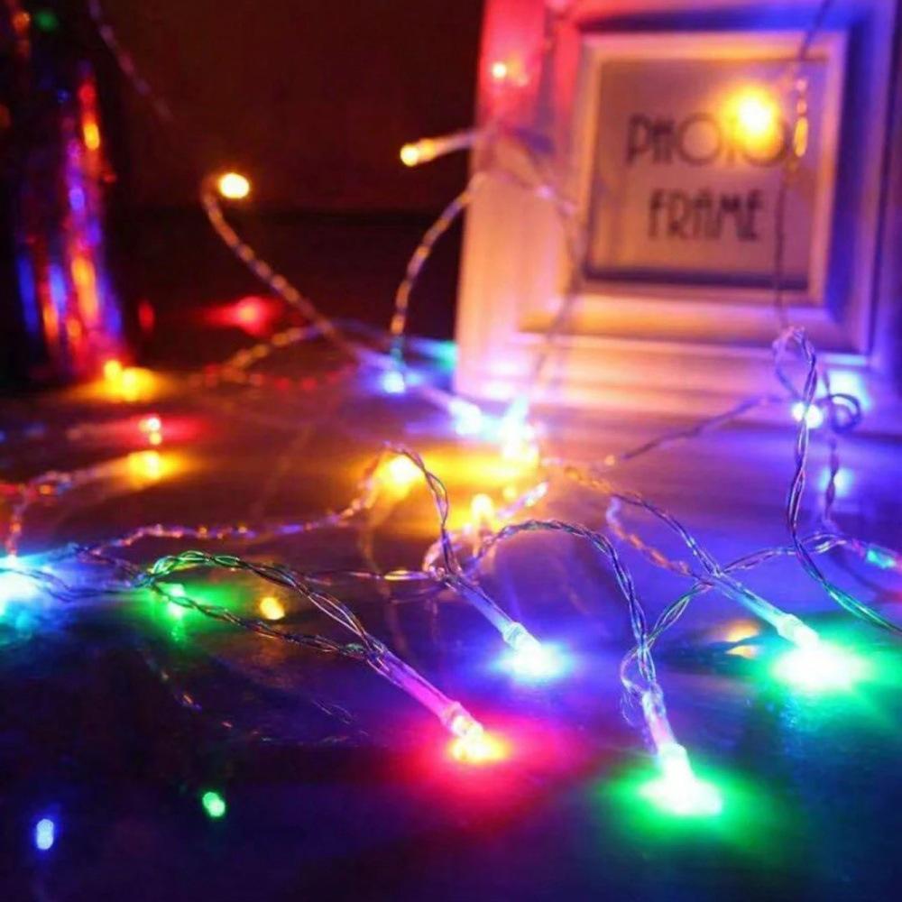 USB-Farb-LED-Lichterkette für drinnen - Warme Atmosphäre - Perfekt für die Raumdekoration und Festivals