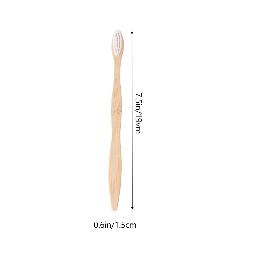 10Pcs Bamboo Handle Toothbrushes Lightweight Comfortable Portable Bamboo Toothbrush for Adults Personal Care Teeth