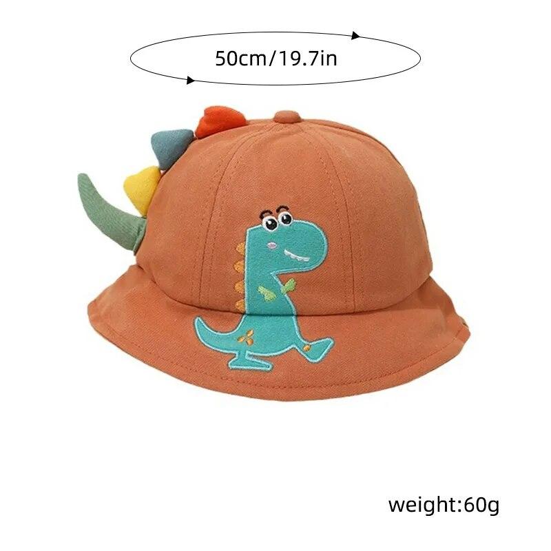 Cartoon Dinosaur Baby Fisherman Caps Spring Summer Kids Outdoor Sun Hats For Boy Girl Casual Cute Kids Bucket Hats