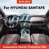 TPU For Hyundai SANTAFE 2018  Transparent Protective Film Car Interior Central Control Navigation Panel Auto Sticker