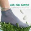 Seiden Sommer Herren Dünne Kurze Socken, Atmungsaktiv und Schweißabsorbierend, Kühlendes Gefühl, Geruchshemmend, Mittellange Kurze Socken aus Seide