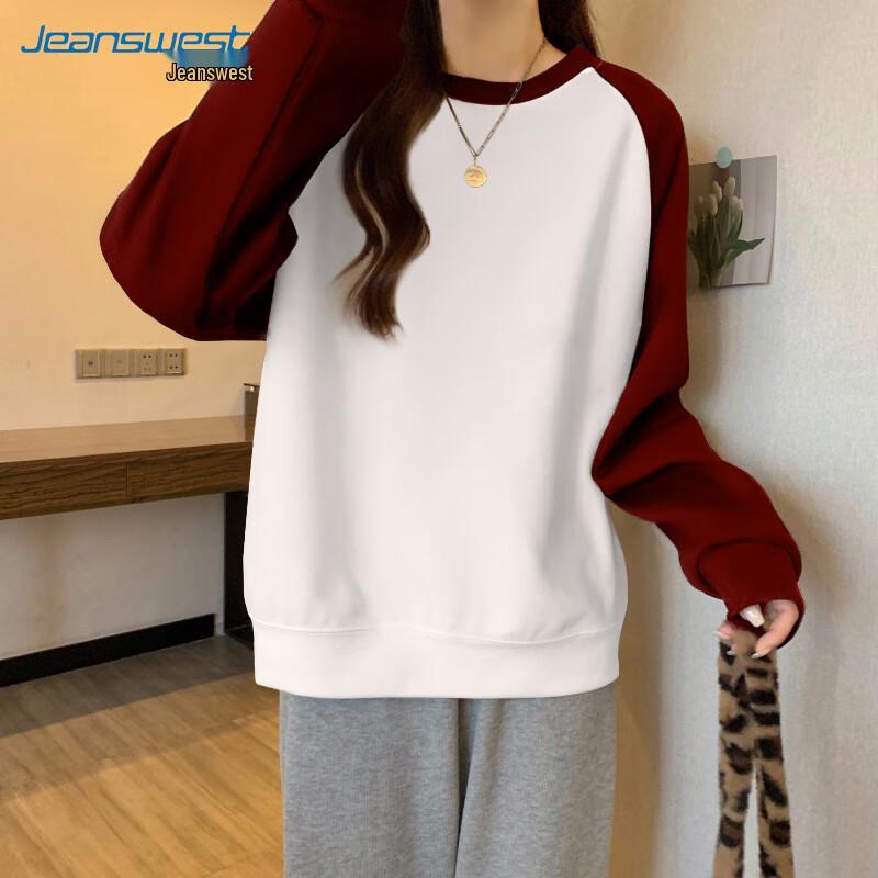 

JEANSWEST Women s Raglan Contrast Sweatshirt L