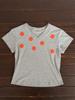 Pibeuseupibeuseu Pvs Dot V-Neck Tee / M. Gray