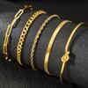 Stainless Steel Bracelet Set Classic Fashion Five Bracelet Set Exquisite Bracelet For Women Zircon Banquet Gift Recommendation