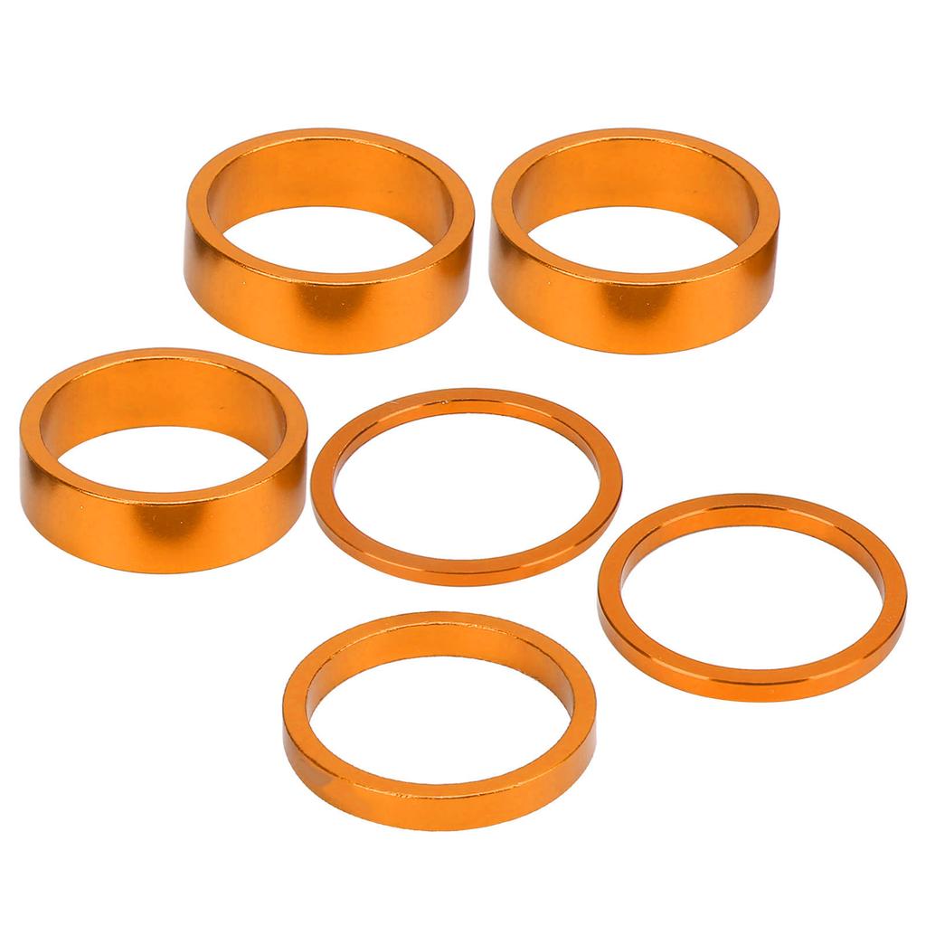 6Pcs Bicycle Headset Spacer Aluminium Alloy Bike Handlebar Stem Spacers for Mountain BikeBlue