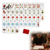 Tragbare Mahjong-Steine 160 Stück Weihnachten Amerikanisches Set 4-lagiges graviertes Acryl-Kit Mah Jongg Tischspiel für Familienabend Reisefreundlich