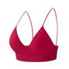 BYMERMAIDS Fitness Yoga Top Deep V Sexy Triangle Cup Bralette Boneless Sports Bra Seamless Push Up Bra Women's Tube Top Crop Top
