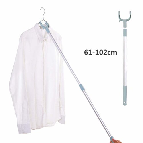 Adjustable Closet Extender Pole, Extendable Coat Hanger/Suit Hanger for Laundry, Over Shelf/Ceiling/Indoor/Outdoor Use, 61cm-102cm, BSTCAR