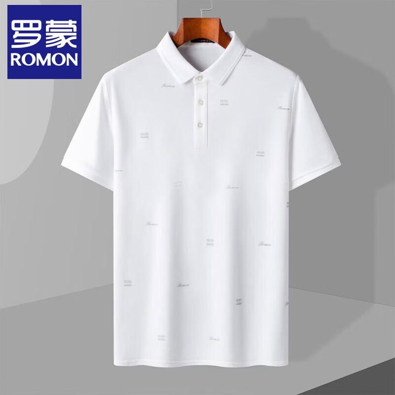 Romon Men s Printed Short-Sleeve Polo Shirt 50
