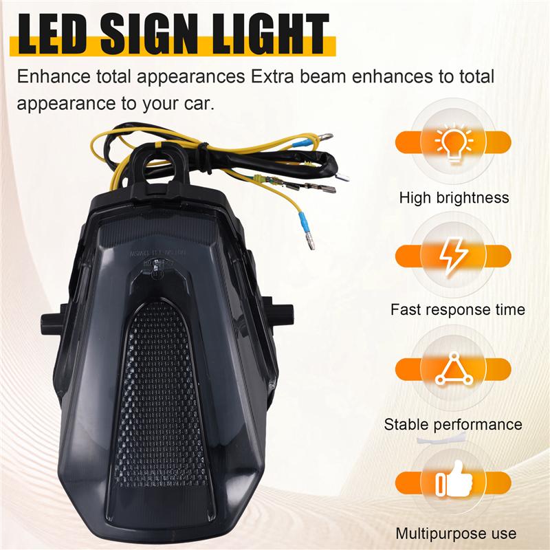 A58X-Motorcycle Taillight Rear Brake Turn Signal Integrated Tail Light For Suzuki GSXR1000 GSXR1000R 2017-2024