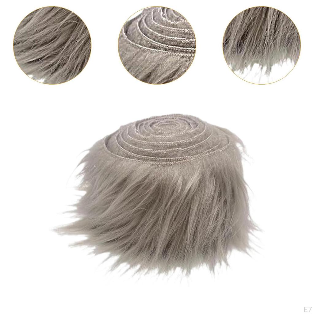 Artificial Fur Fabric Cloth Patches Costume Soft Pre-cut Strips Furry for