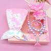 Mädchen Kleine Meerjungfrau Party Zubehör Halskette Ring Ohrring Armband Kinder Spielzeug Kinder Geburtstag Geschenk Magie Pailletten Geldbörse Stirnband