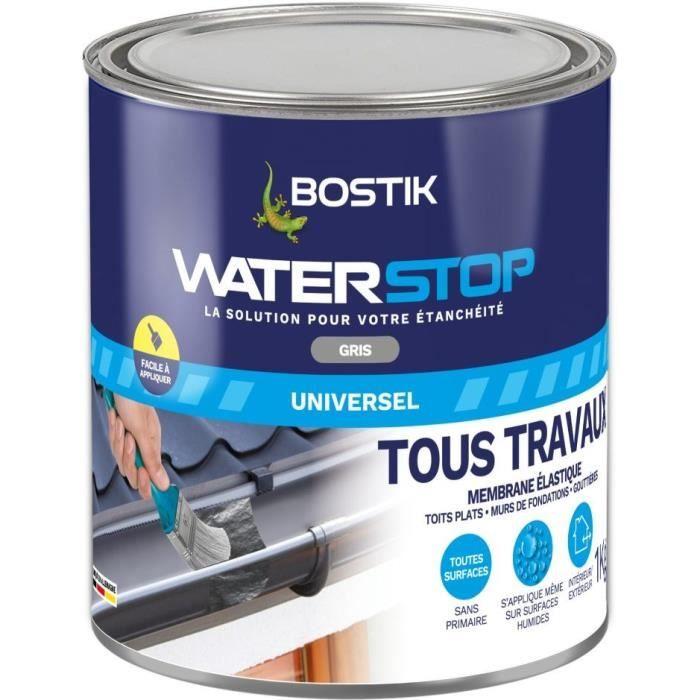 Membrane d'étanchéité BOSTIK Waterstop Direct sans Primaire Gris Intérieur et Extérieur - pot 1 kg