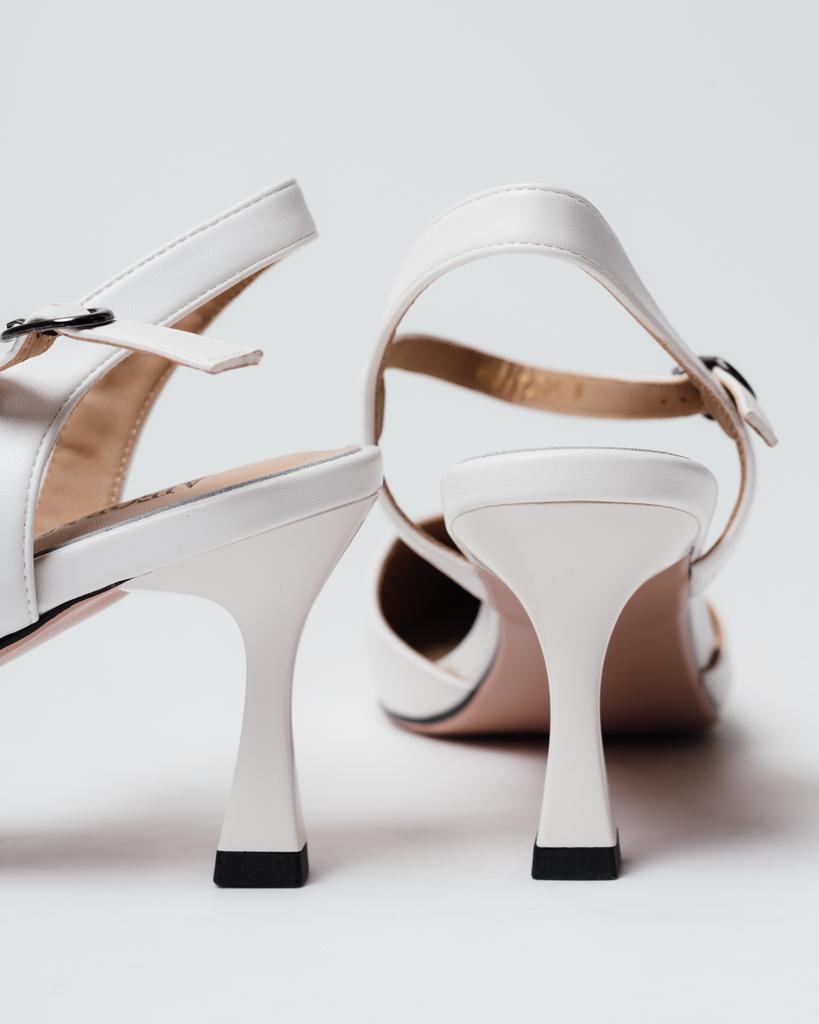 Stiletto Mules Aiformaria 9341 36 White Leather