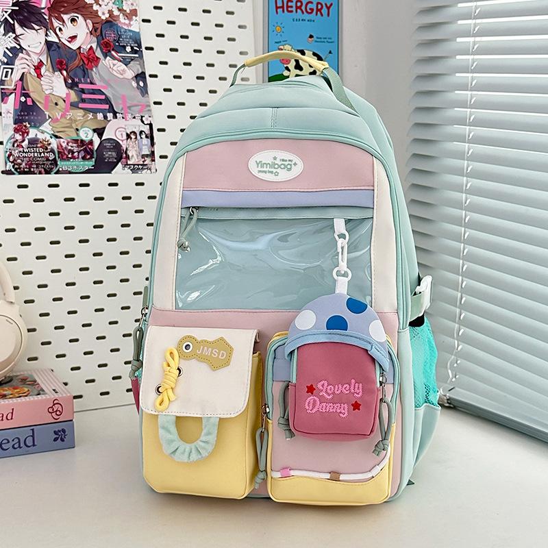 High-value Versatile Large-capacity Schoolbag Female Cute Backpack Junior High School Girl High School Student Backpack