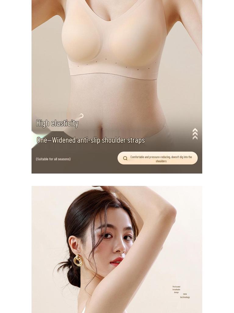 Soft Support Seamless Anti-Slip Wire-Free Bra for Women with Large Bust - Minimizes Appearance, High Elasticity, Lightweight, Breathable.