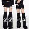 Women's Flared Leg Warmers Girls 80s Harajuku Punk Knee Highs Leg Socks Preppy Stockings Gotik Clothes Streetwears