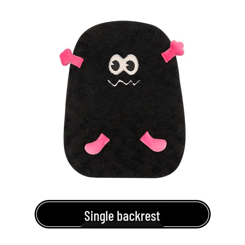 Coussin de siège d'hiver en peluche noire à grands yeux pour Changan CS35, CS55PLUS, CS75