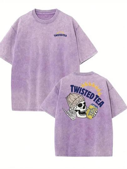 Twisted Tea Men S 230 High-Quality Batik Pure Cotton Retro 2XL фиолетовый