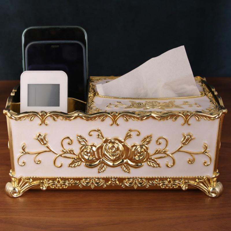 Multi-Functional Plastic Napkin Extraction Paper Box Remote Control Holder Home Napkin Dispenser Organizer Desktop Decorative