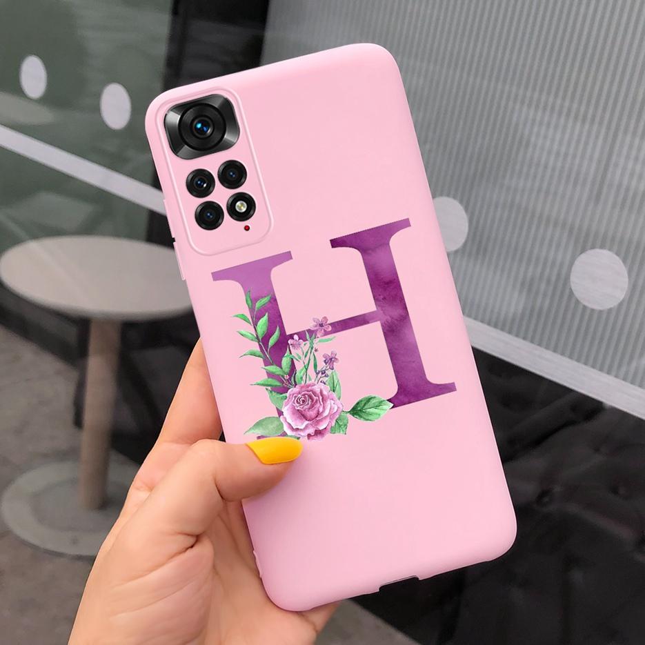For Xiaomi Redmi Note 11 4G Case Note 11S Cute Couple Letters Soft Slim Fundas Cover For Xiaomi Redmi Note 11 Pro Note11 S Cases