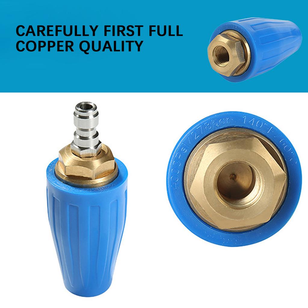 Dual Turbo Nozzle Pressure Washer 360° Rotating Turbo Nozzle For Power Washer with 1/4" Quick Connector For Motorcycle Washing