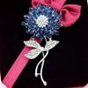 Korean Style High-End Sunflower Rhinestone Brooch Corsage - Fashionable and Hot Selling