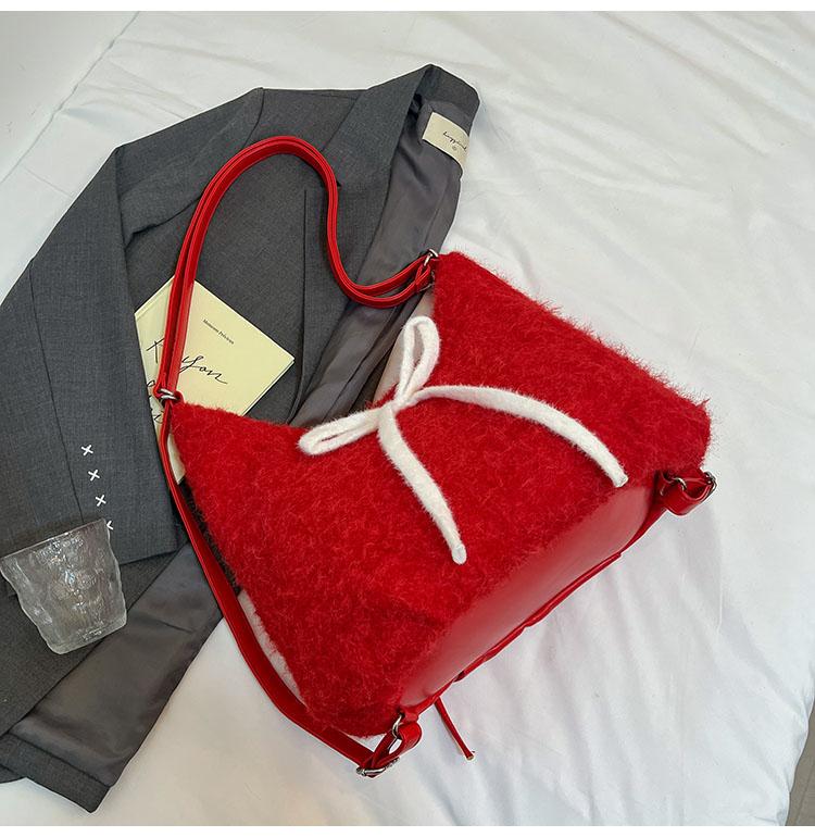 Large Capacity Shoulder Bag Women's Bow Tote Bag Crossbody Bag
