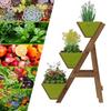 3-Tiers Wooden Raised Garden Bed Planter Box Flower Pots Vertical Garden Planter Wood Plant Stand for Vegetables Flowers Herbs