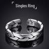 Men's Trendy Adjustable Sterling Silver Pinky Ring - Cool Hip Hop Style, Unique Design