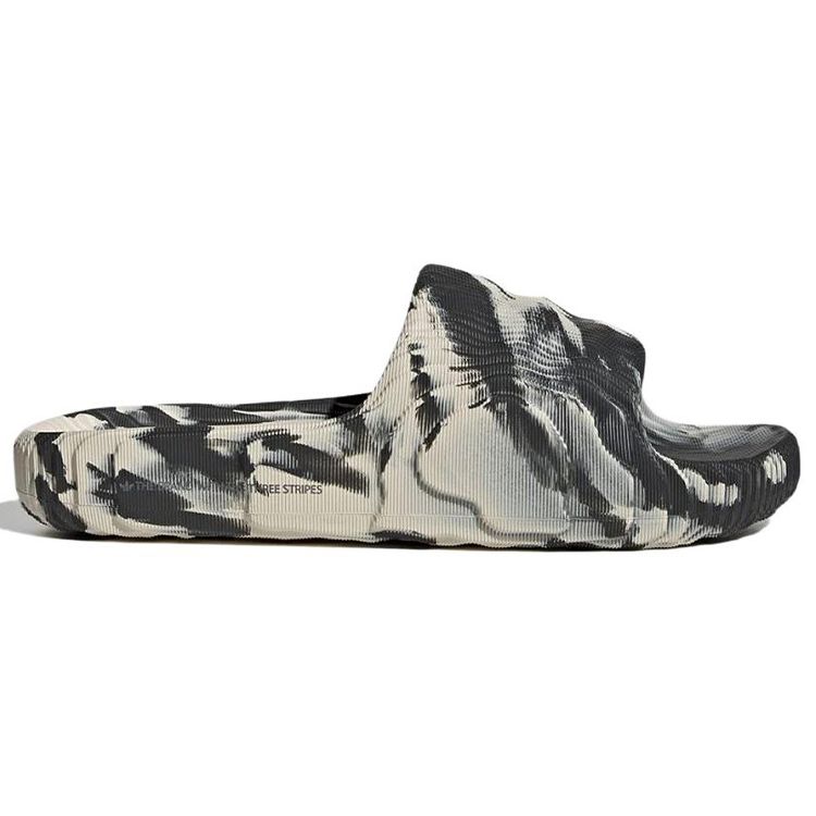 adidas Adilette 22 Slides Carbon Aluminium Unisex Sneakers Grau GX6947
