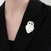 Stylish Owl Shaped Brooch Zinc Alloy Badge Pin Lightweight Comfortable Wear Chest Jewelry Accessory For Daily Wear