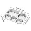 WORTHBUY 4/5 Grids 316 Stainless Steel Dinner Plate Portable Divided Lunch Box For Students Kids Large Capacity Food Contianer