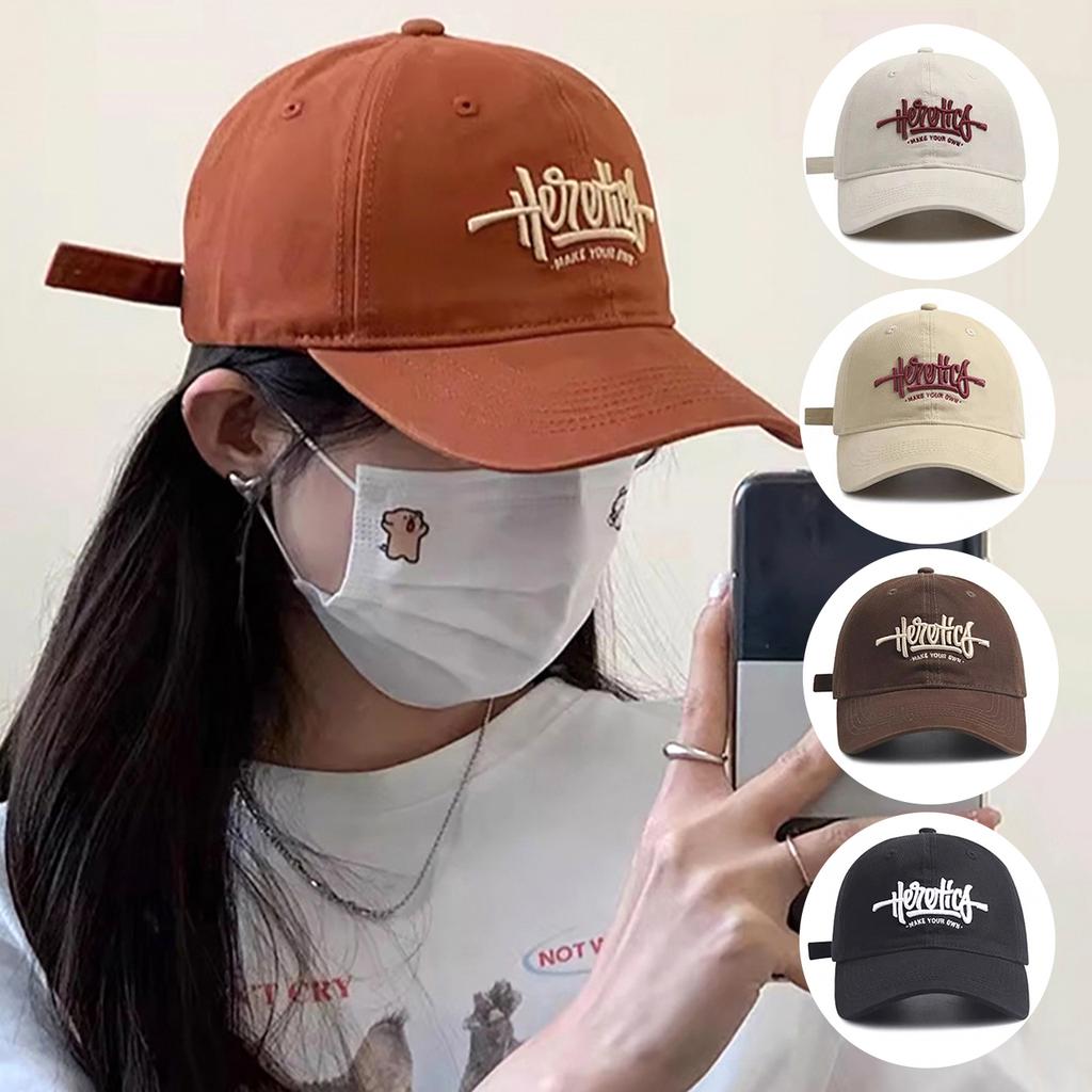 Prints Embroidery Baseball Cap Women Men Soft Cotton Peaked Hat Spring Summer Outdoor Use Sportss Sun Protection Trucker Hats Korean Style Letter