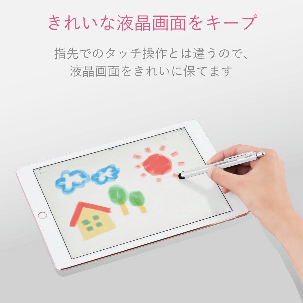 Elecom Dotykové pero Herní stylus s ultra vysokou citlivostí lze použít s iPhonem iPad Bílá [může android] P-TPCNWH