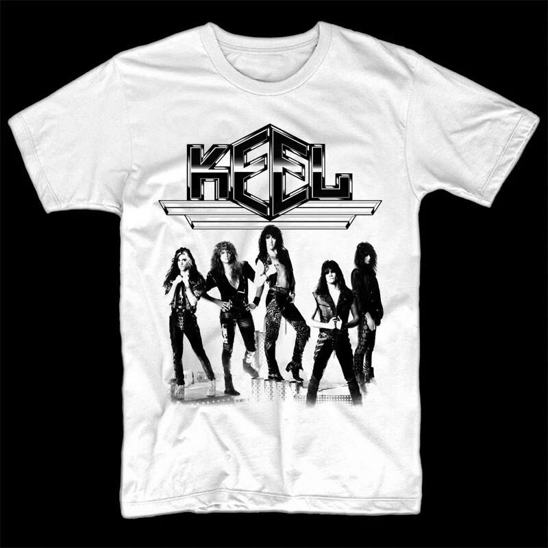 KEEL Band Auf Tour Konzert Baumwolle Weiß Alle Größen T-Shirt Für Männer DS75 Unisex T-Shirt