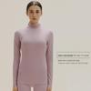 Women's Slim Fit Pure Cotton Mid-Neck Sweater - Solid Color, Autumn/Winter Warm Innerwear