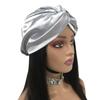 Sexy Women Turban Double Layer Hair Bonnets Silk Custom logo Turbans for Ladies