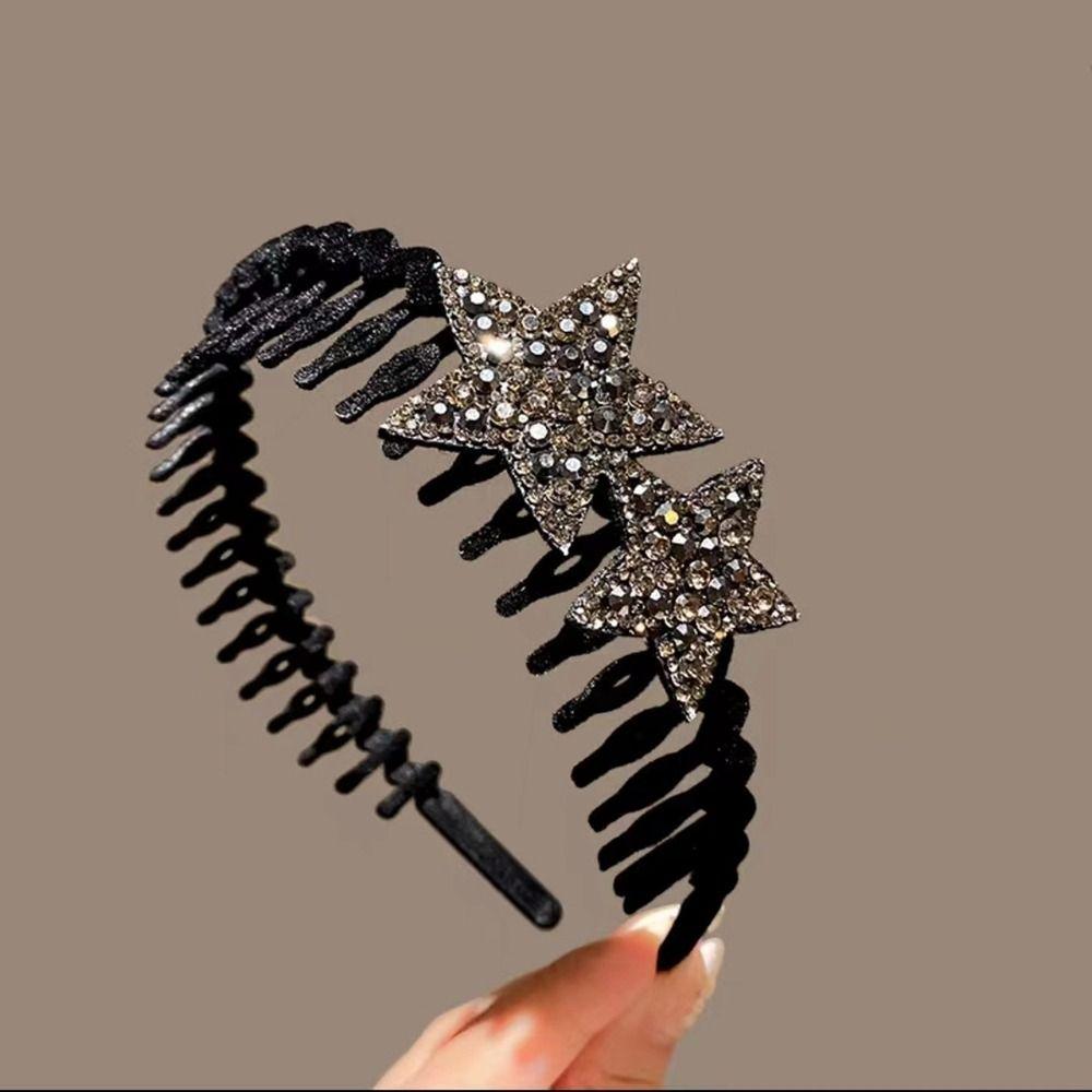 Flocking Hairstyle Hairpin Double Bangs HairClip New Bangs fixed HeadHoop  Women Girl