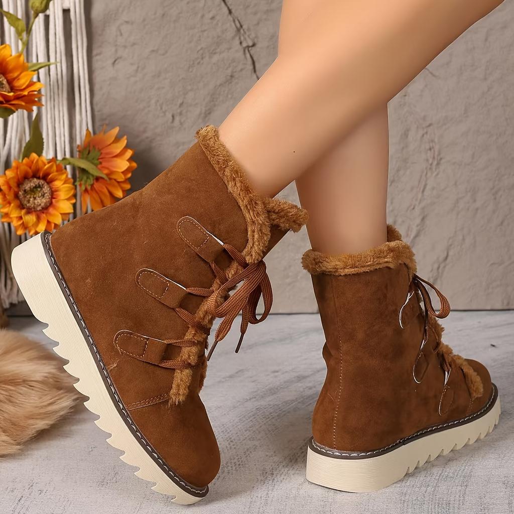Women Mid-Calf Comfortable Fashion Snow Boots Shoe