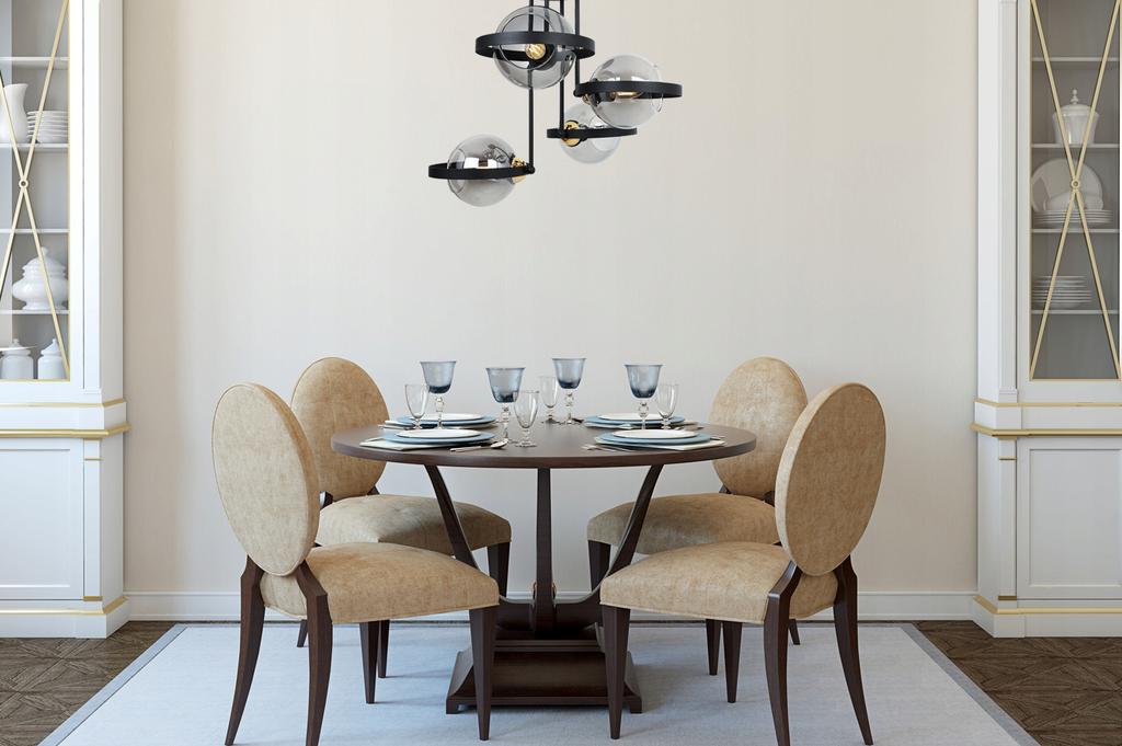 MODERNE GLAS-HÄNGELAMPE GRAPHIT-RING