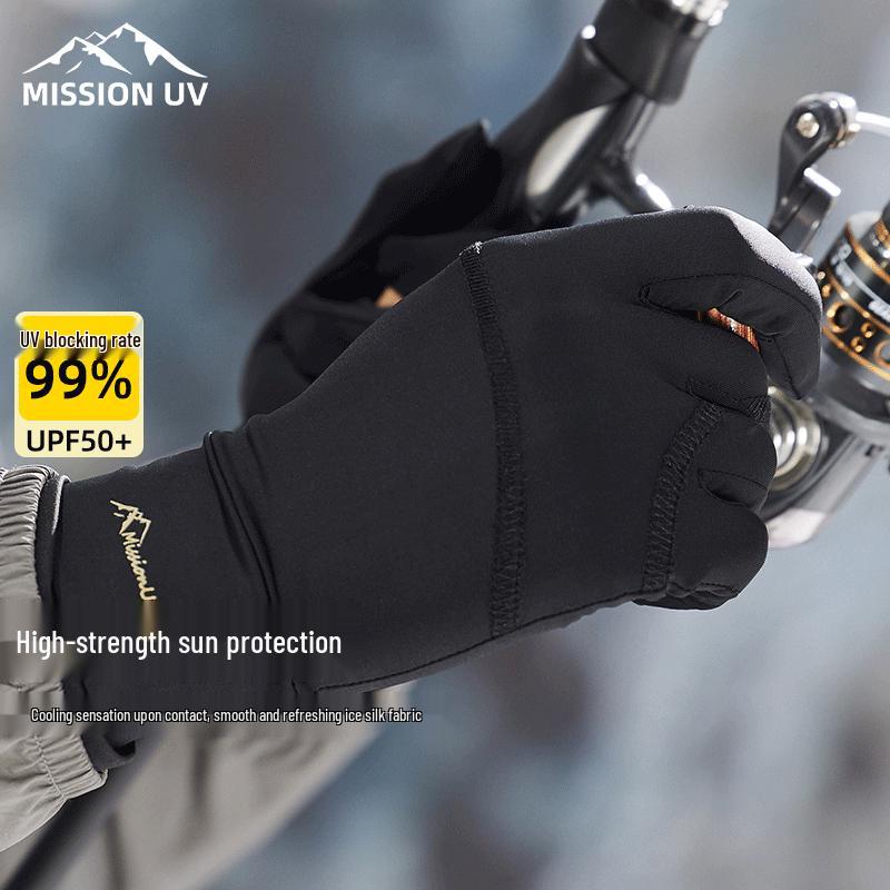 Men's UV Protection Ice Silk Outdoor Gloves