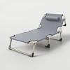 Multifunctional Steel Pipe Folding Lounger, Home Simple Single Ultralight Night Bed, Office Nap Camp Bed, Camping Tourist Bed