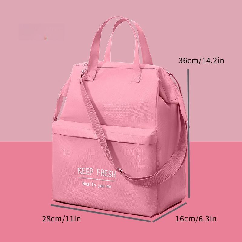 Insulated bag with thick aluminum foil waterproof work belt rice bag large capacity hand-held shoulder strap bag