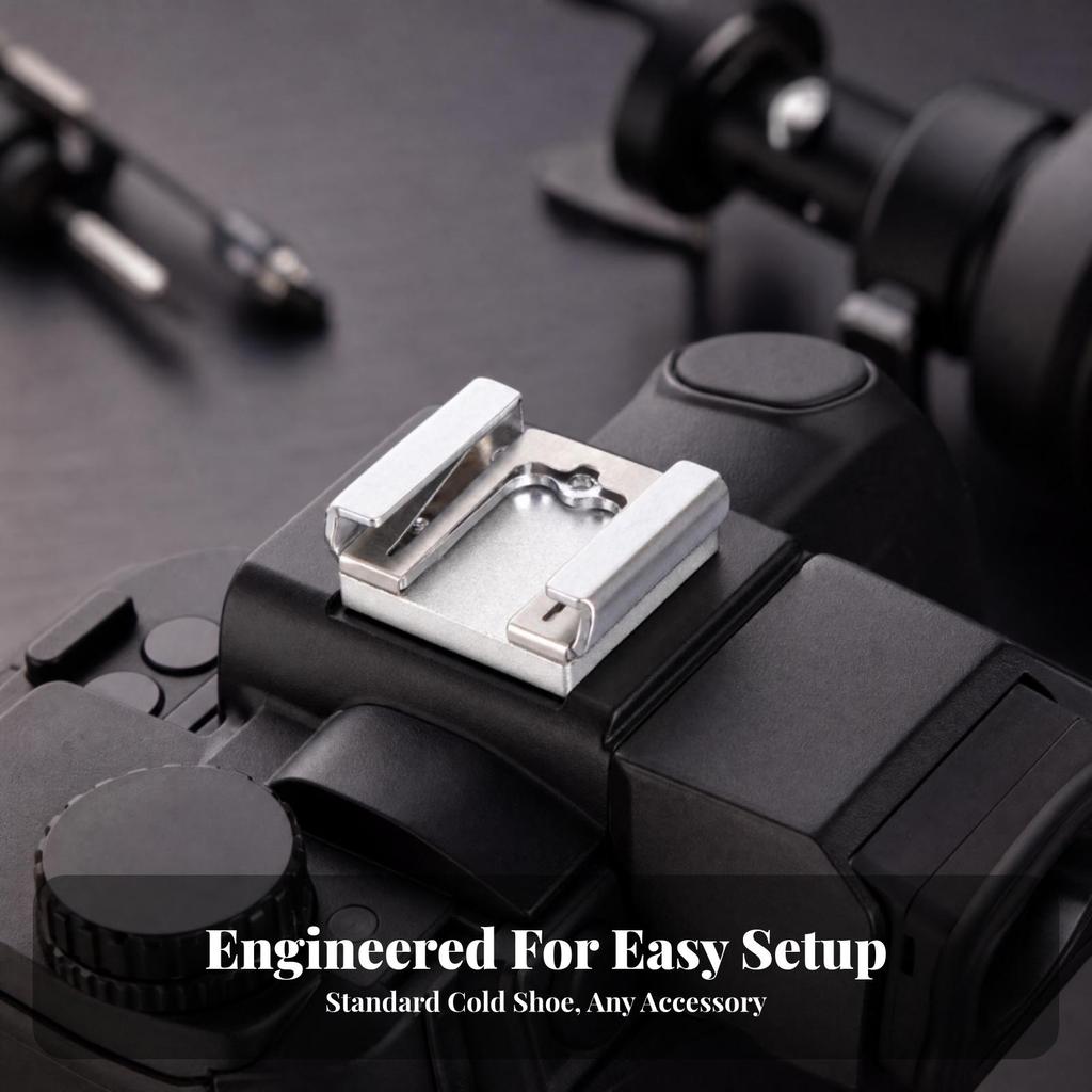 Cold Shoe Mount Double-Sided for Tabletop Filming
